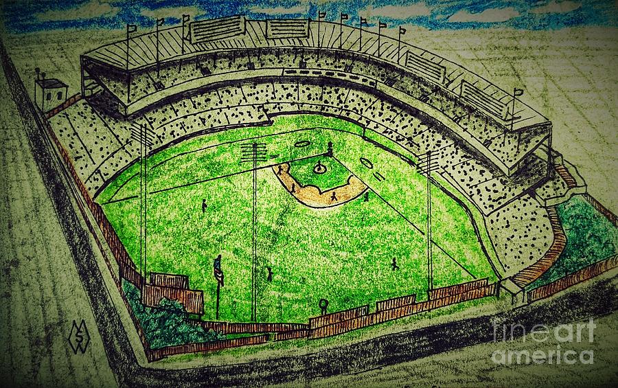 Municipal Stadium of Kansas City Drawing by Matt Starr | Pixels