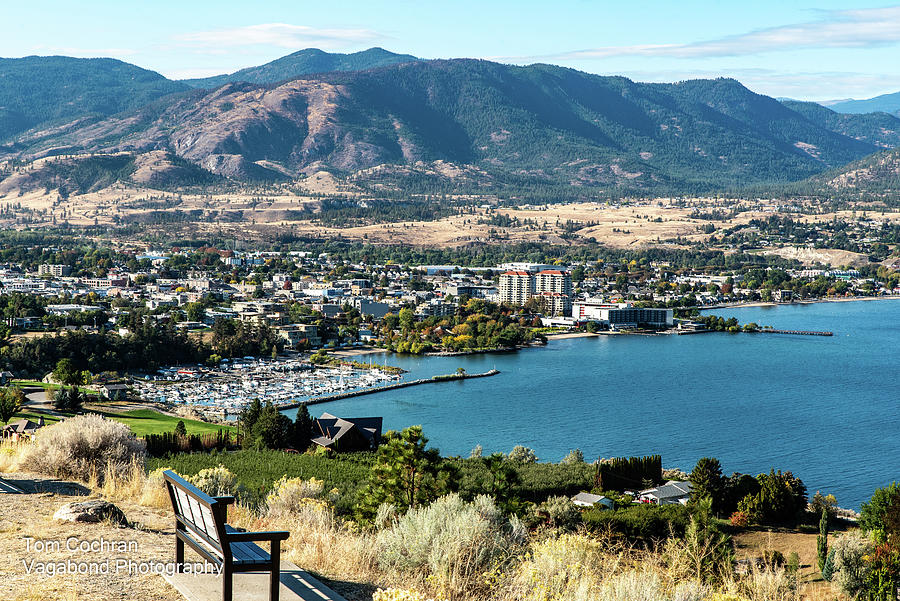 Munson Mountain Bench and Penticton Photograph by Tom Cochran
