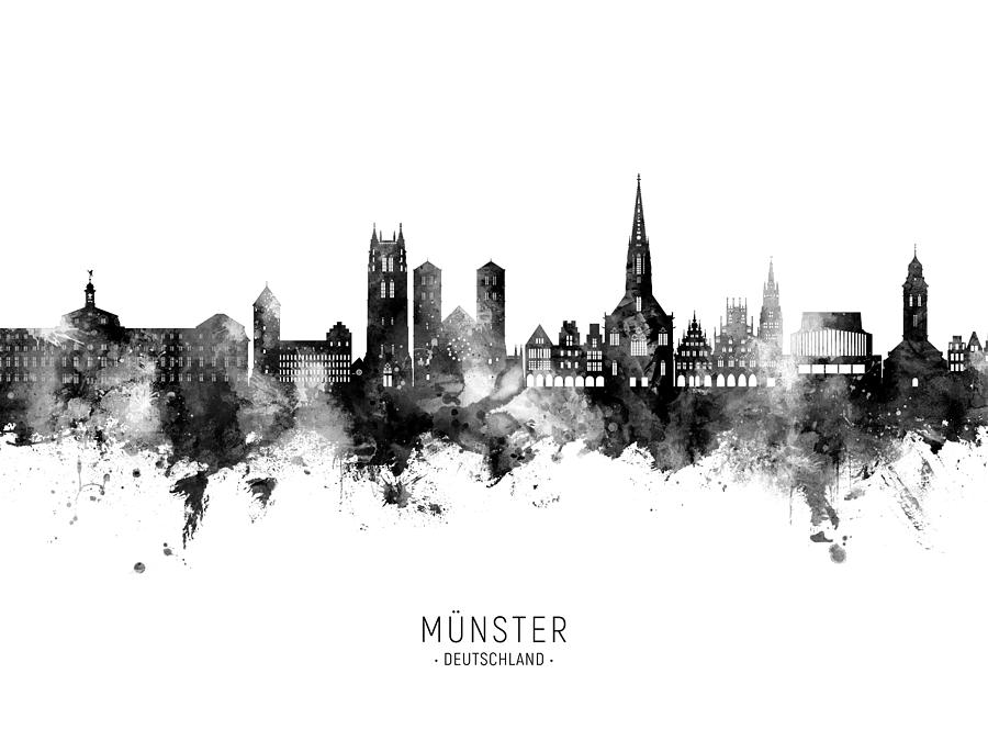 Munster Germany Skyline #76 Digital Art by Michael Tompsett