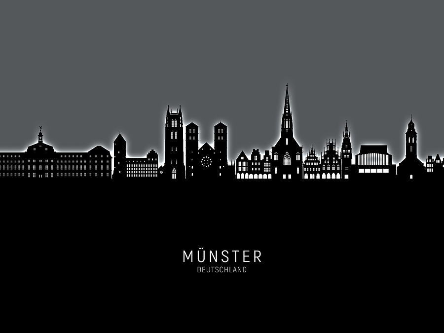 Munster Germany Skyline #89 Digital Art by Michael Tompsett