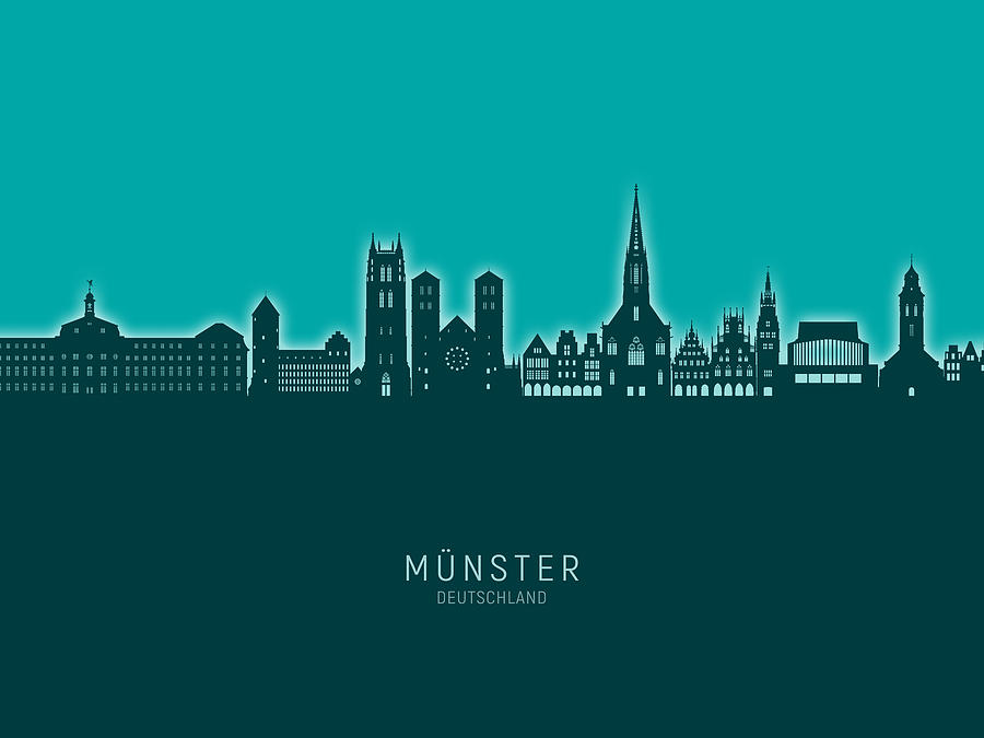 Munster Germany Skyline #90 Digital Art by Michael Tompsett