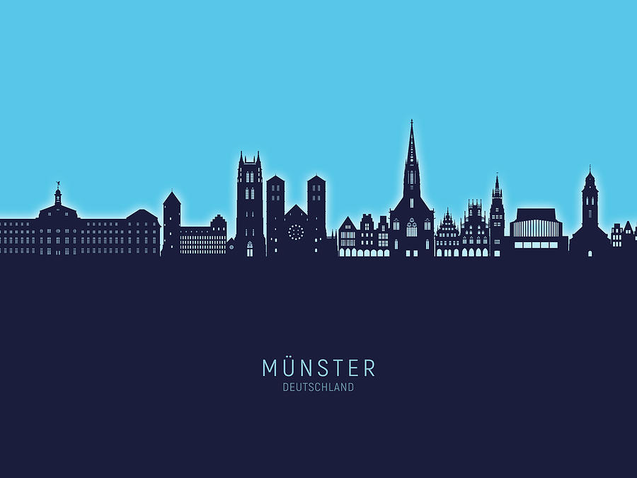 Munster Germany Skyline #91 Digital Art by Michael Tompsett
