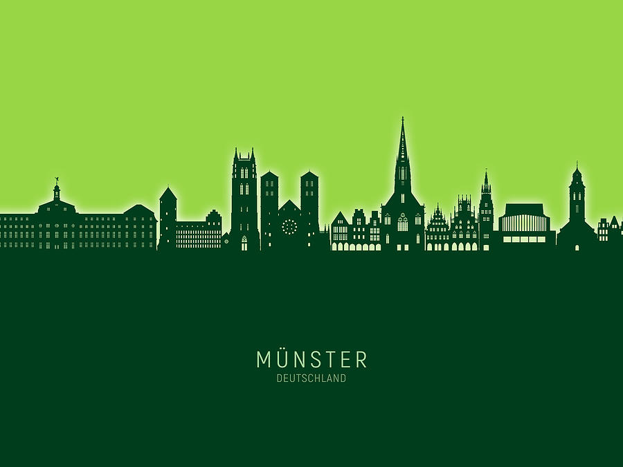 Munster Germany Skyline #92 Digital Art by Michael Tompsett