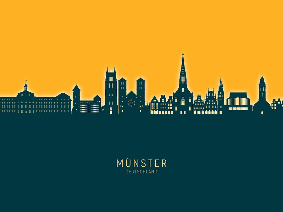 Munster Germany Skyline #95 Digital Art by Michael Tompsett
