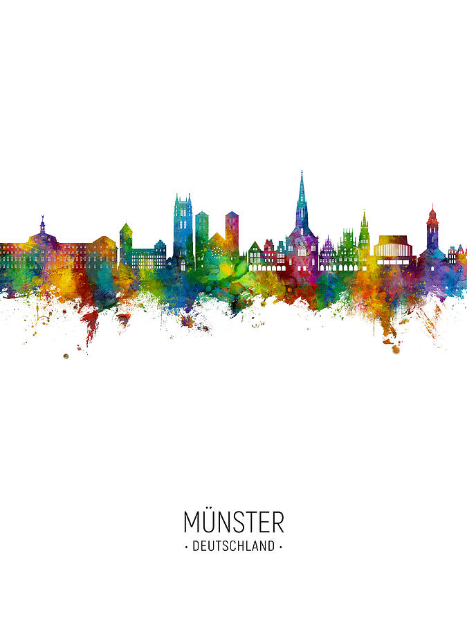 Munster Germany Skyline #97 Digital Art by Michael Tompsett