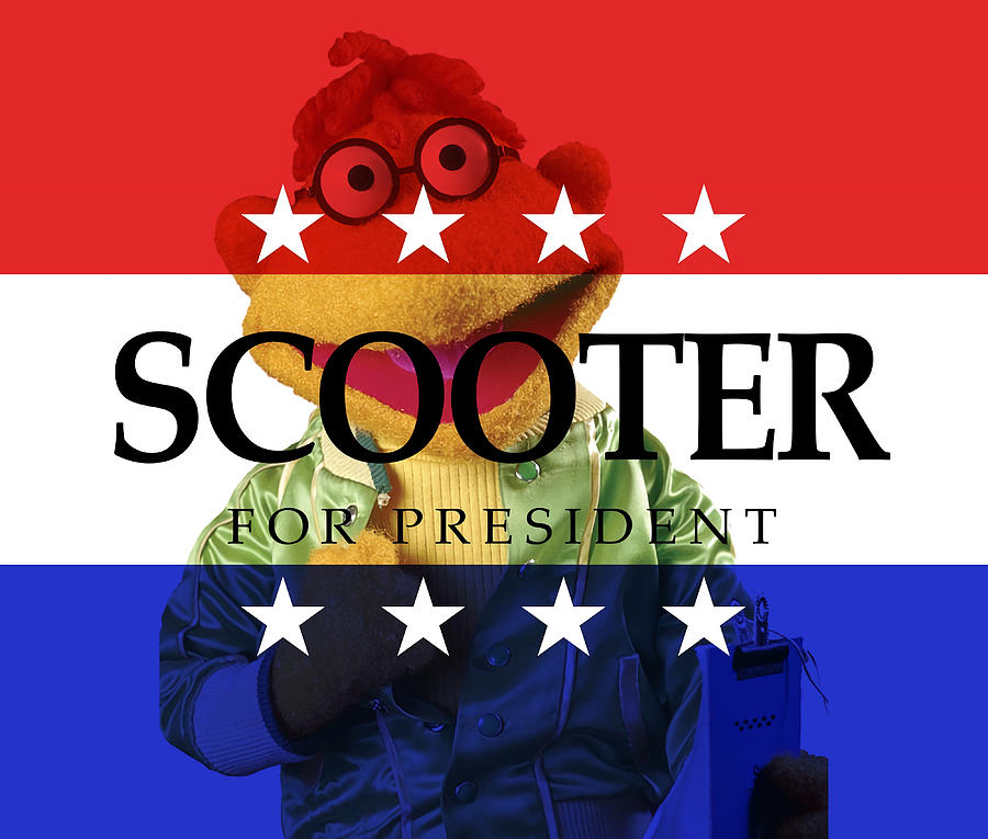 Muppet Scooter For 2024 Poster music Painting by Alan Maria Pixels