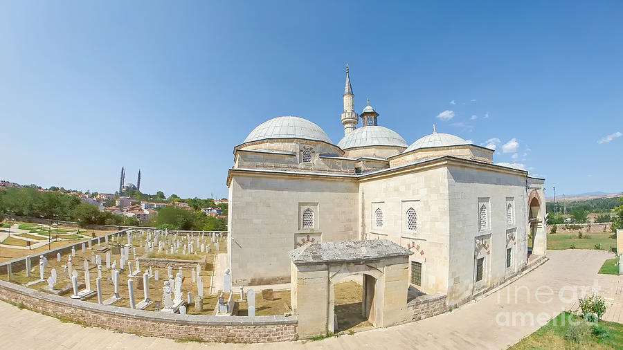 Muradiye Mosque of Edirne in Turkey Digital Art by Benny Marty