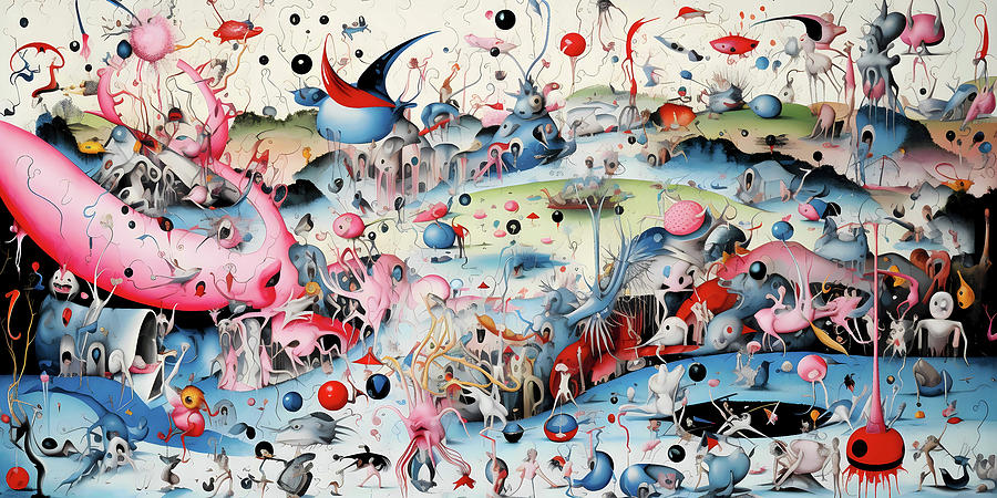 Paradise Digital Art - Murakamis Earthly Delights by Nadia Corso