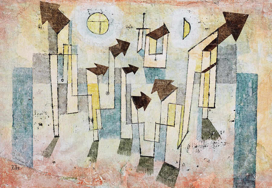 Paul Klee Painting - Mural from the Temple of Longing by Paul Klee