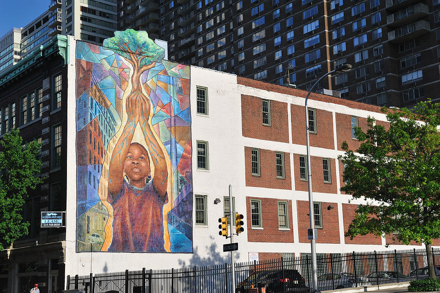 Mural in Philadelphia Photograph by Aimintang
