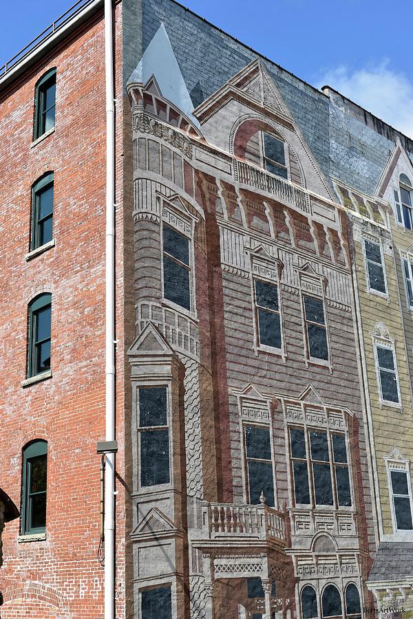 Mural on Building Side View Photograph by Roberta Byram