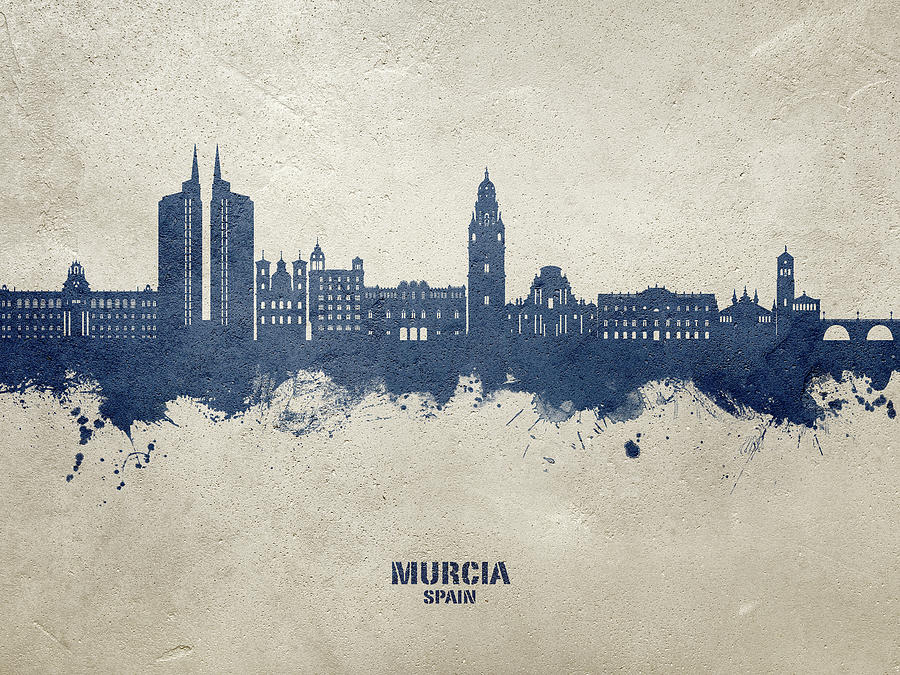 Murcia Spain Skyline #73 Digital Art by Michael Tompsett