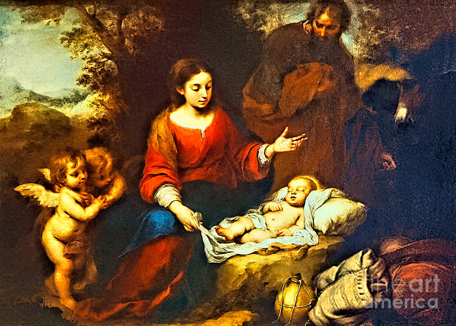 Murillo Rest On Flight Into Egypt Painting by Munir Alawi Pixels