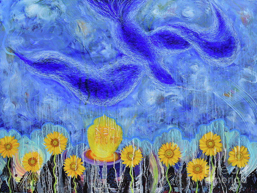 Murmuration-A Prayer for Ukraine Painting by Anne Cameron Cutri