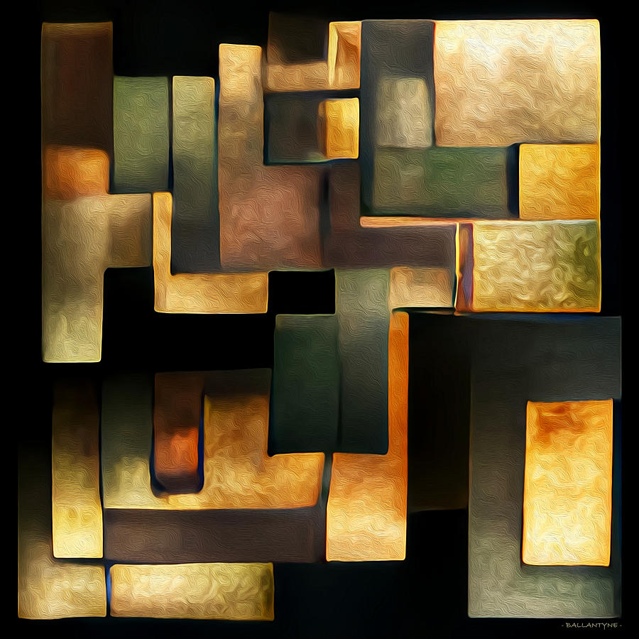 Murmurs of Gold and Green Digital Art by Peter Ballantyne