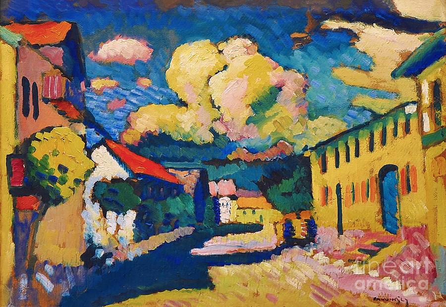 Murnau. A Village Street 1908 Painting by Wassily Kandinsky