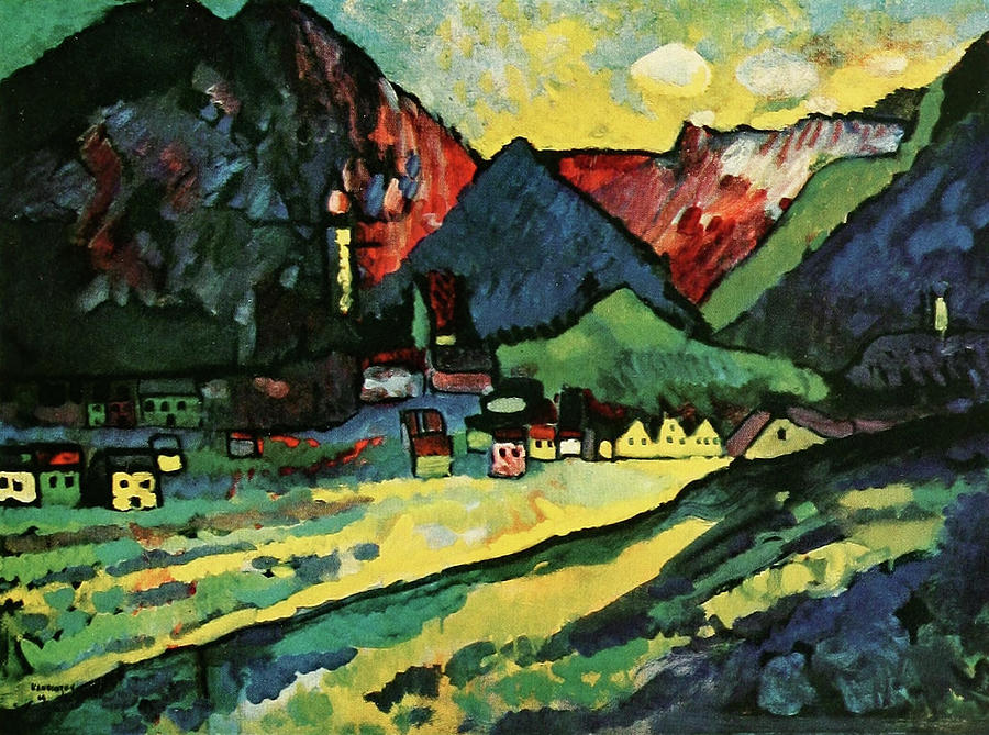 Wassily Kandinsky Painting - Murnau Landscape 1909 by Wassily Kandinsky