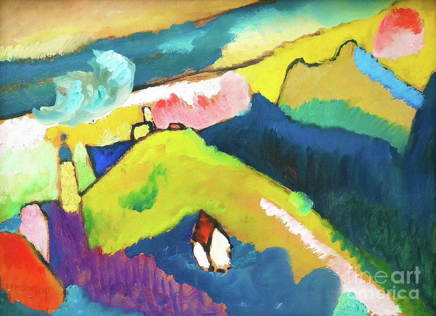 Murnau Mountain Landscape with Church 1910 Painting by Wassily Kandinsky