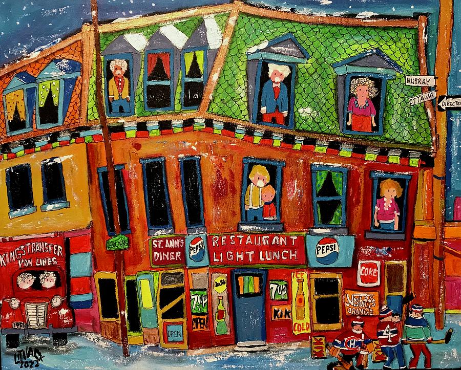 Murray and Ottawa Griffintown Painting by Michael Litvack