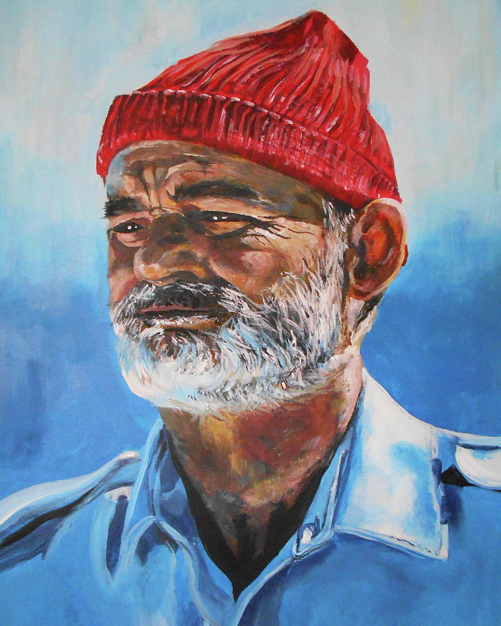 Murray as Zissou Painting by Kevin J Cooper Artwork