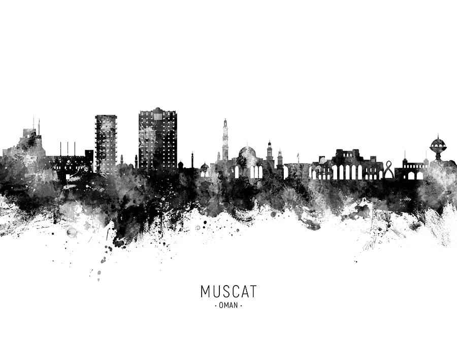 Muscat Oman Skyline #14 Digital Art by Michael Tompsett