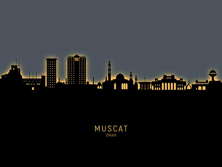 Muscat Oman Skyline #26 Digital Art by Michael Tompsett