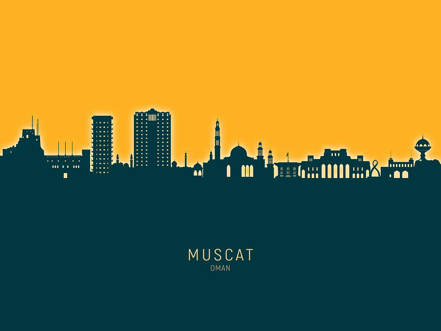 Muscat Oman Skyline #33 Digital Art by Michael Tompsett