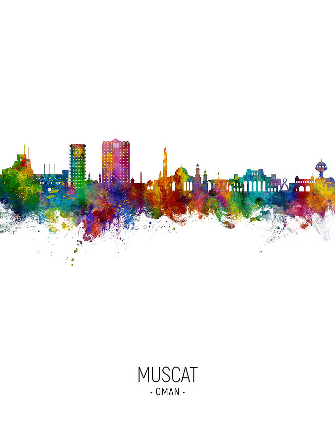 Muscat Oman Skyline #35 Digital Art by Michael Tompsett