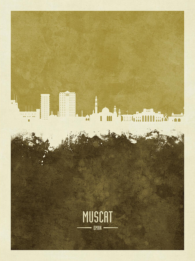 Muscat Oman Skyline #44 Digital Art by Michael Tompsett