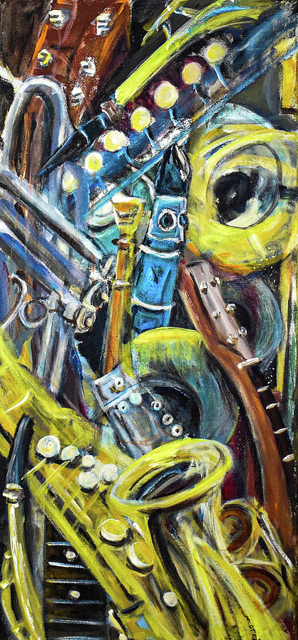 Muscial Instruments - interwoven Painting by Morri Sims