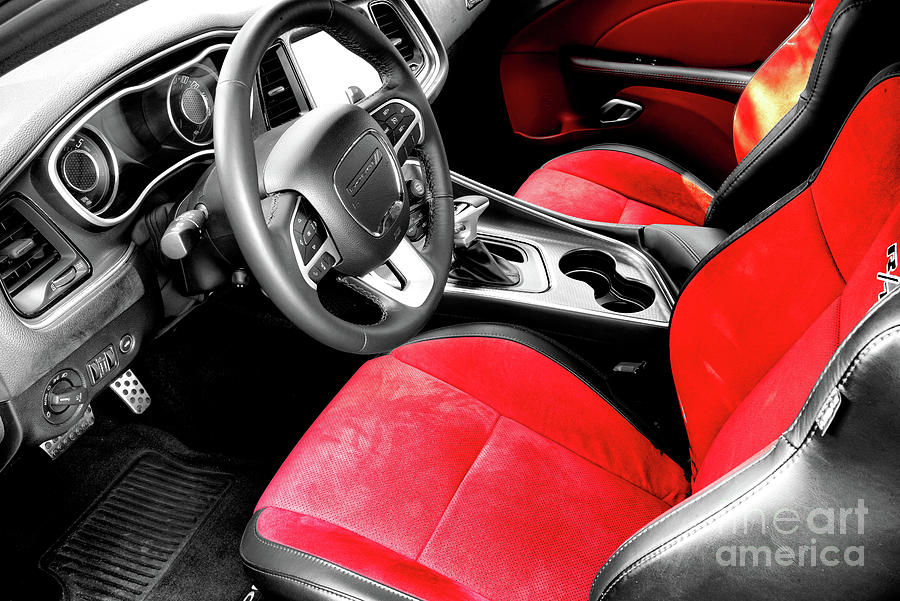 Muscle Car Red Seats Fusion Photograph by John Rizzuto