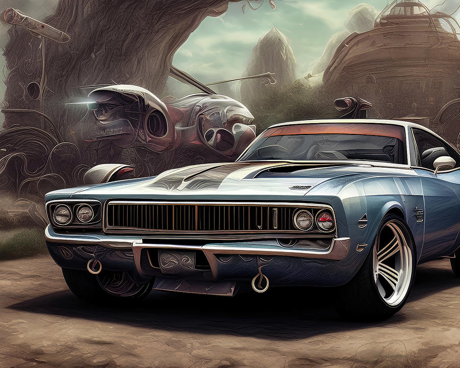 Muscle car series 018 Digital Art by VR Vision Studios - Fine Art America