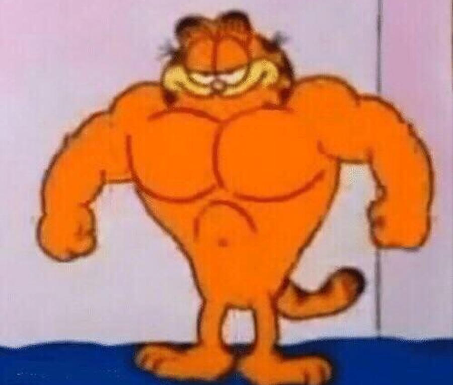 Muscle Garfield Poster Painting by Holmes Maria - Fine Art America