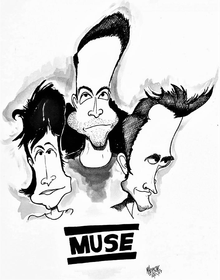 Muse Drawing by Michael Hopkins