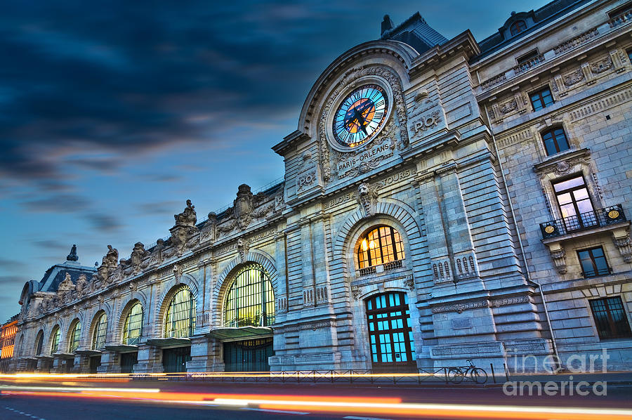 Musee dOrsay at night, Paris Photograph by Delphimages Paris Photography