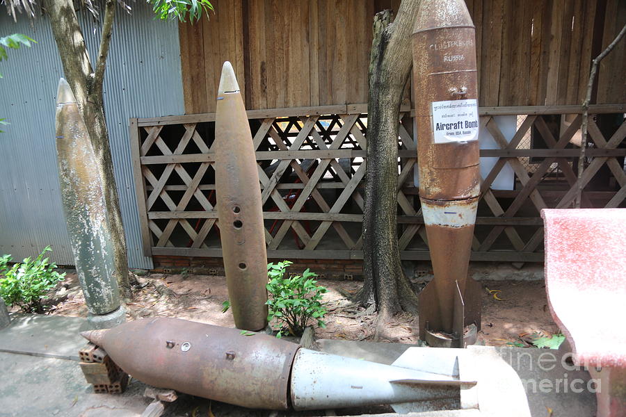 Museum Self Demining Bombs Cambodia  Photograph by Chuck Kuhn