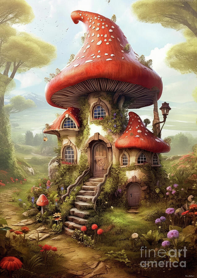 Fairy Fae Greetings Card - Fungi Fairy Fae Greetings Card - Fungi