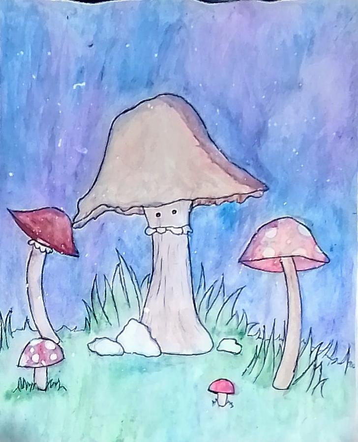 Mushroom fantasy Drawing by Casper Solorzano | Fine Art America