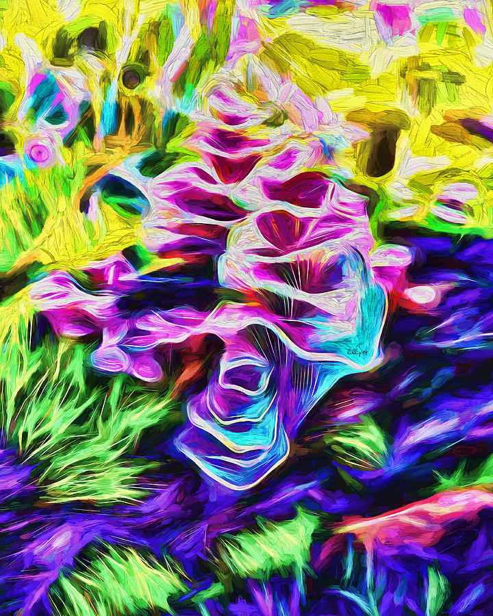 Mushroom Flower Painting