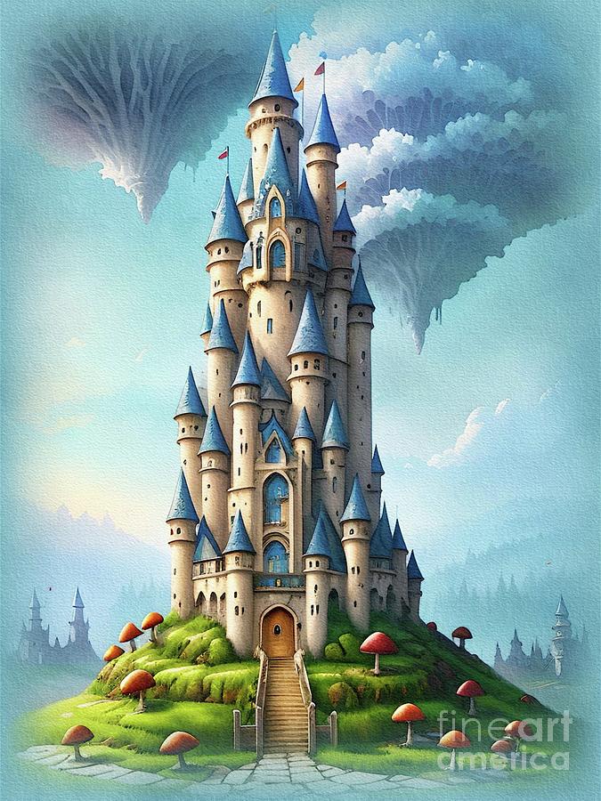 Castle Painting - Mushroom Kingdom Castle by Esoterica Art Agency