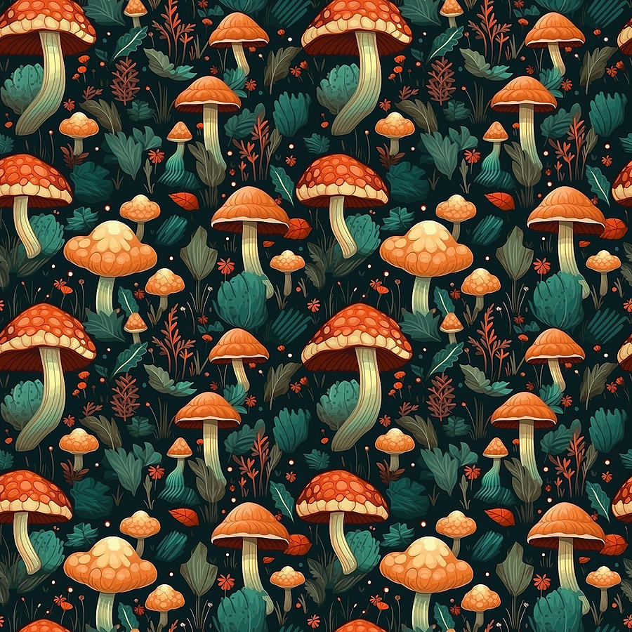 Mushroom Village Digital Art by John Williams