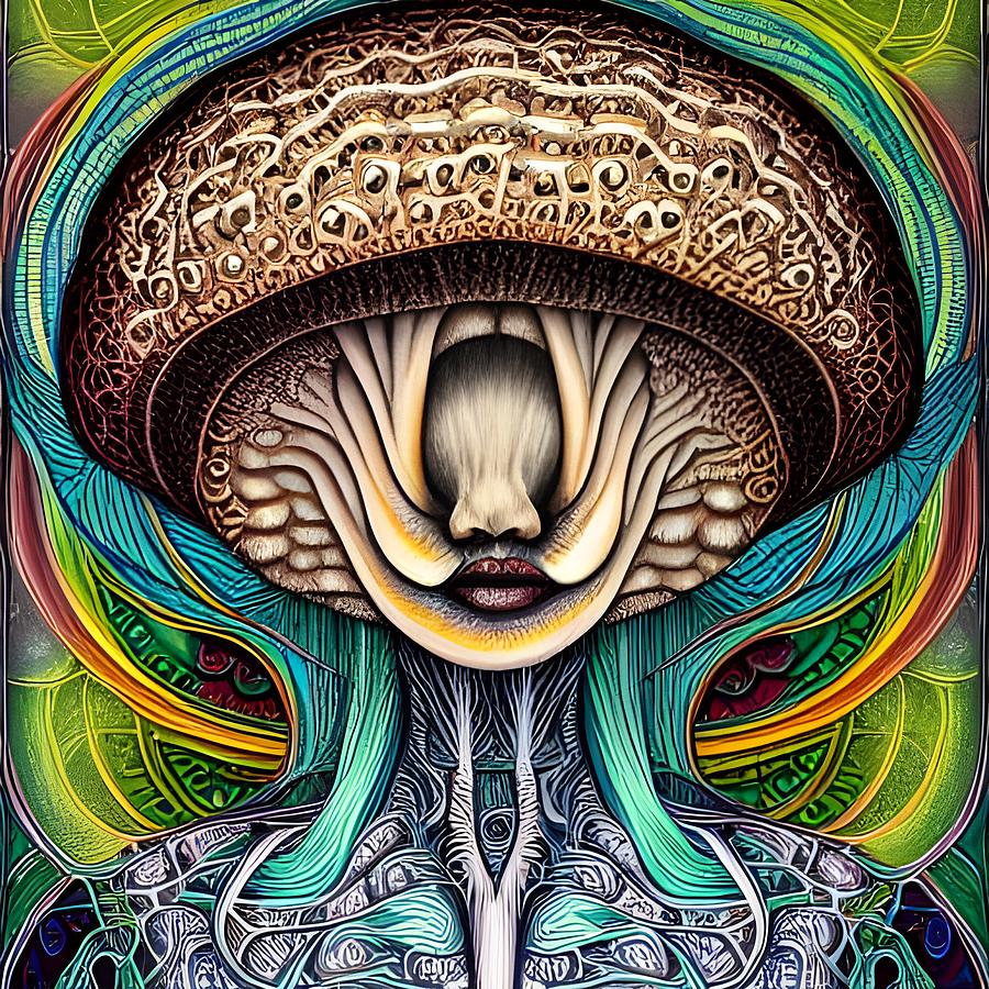 Mushroom With A Human Face Digital Art by Cassie Peters - Fine Art America