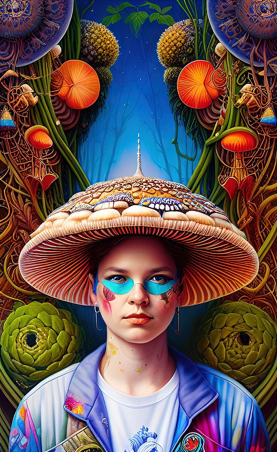 Mushrooms United Hat Digital Art by Jacques Du Toit Fine Art America