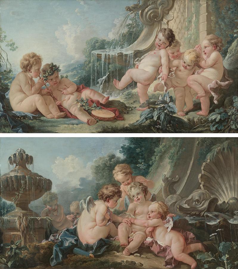 Music and Dance  #1 Painting by Francois Boucher