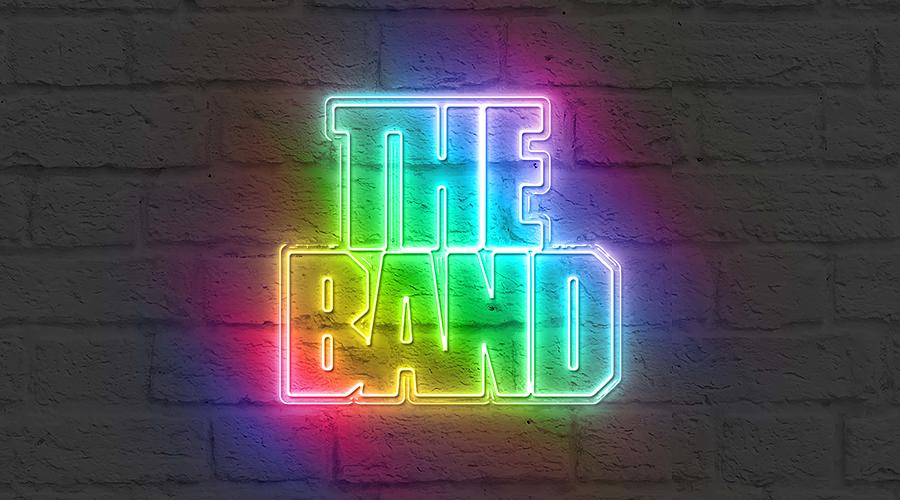 Music Band neon logo art Mixed Media by Lew Rebekah