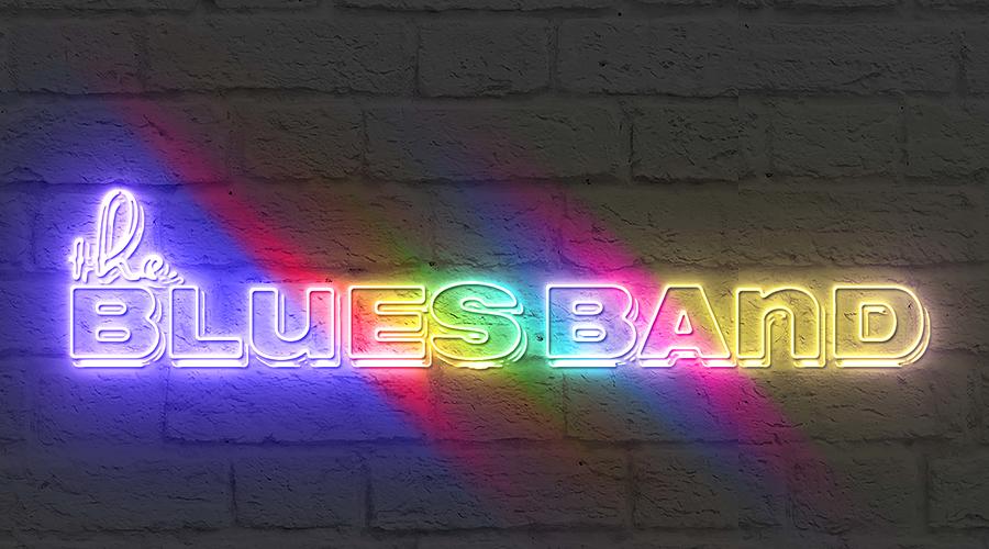 Music Blues Band neon logo art Mixed Media by Lew Rebekah - Fine Art ...