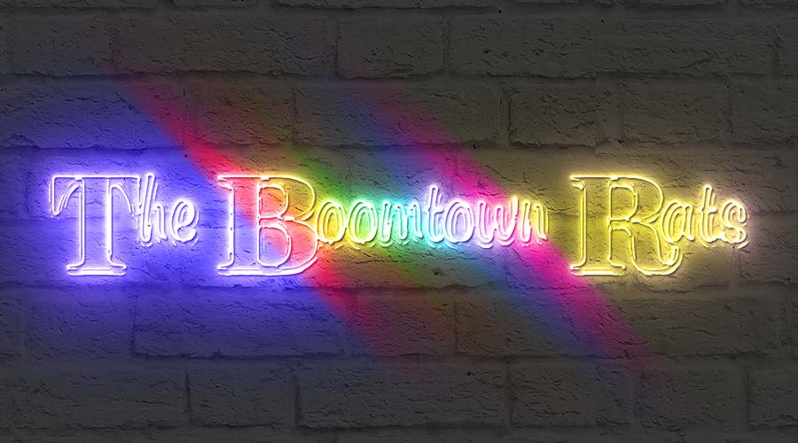 Music Boomtown Rats The neon logo art Mixed Media by Lew Rebekah - Fine ...