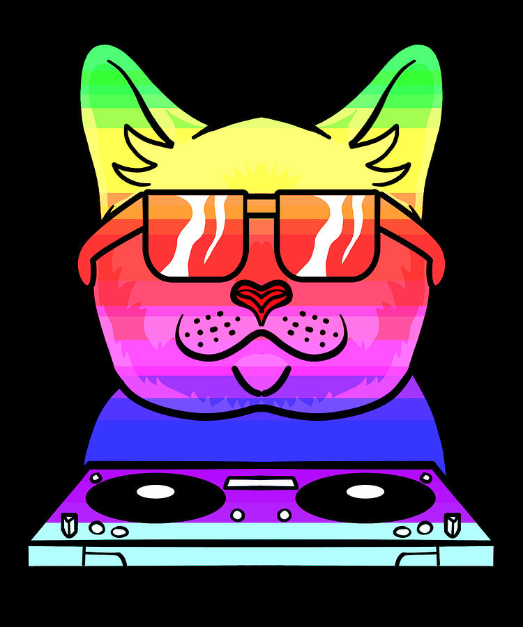 Music Cat DJ Mixer Funny Kitten Tune Sound Gift Drawing by Michael  Praxmarer - Pixels