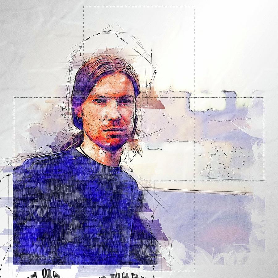 Music Celebrity aphex twin Richard David James england 3 Digital Art by