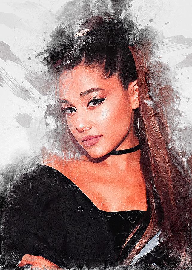 Music Digital Painting Art Ariana G Thank U Next Sweetener Piggy Smallz 